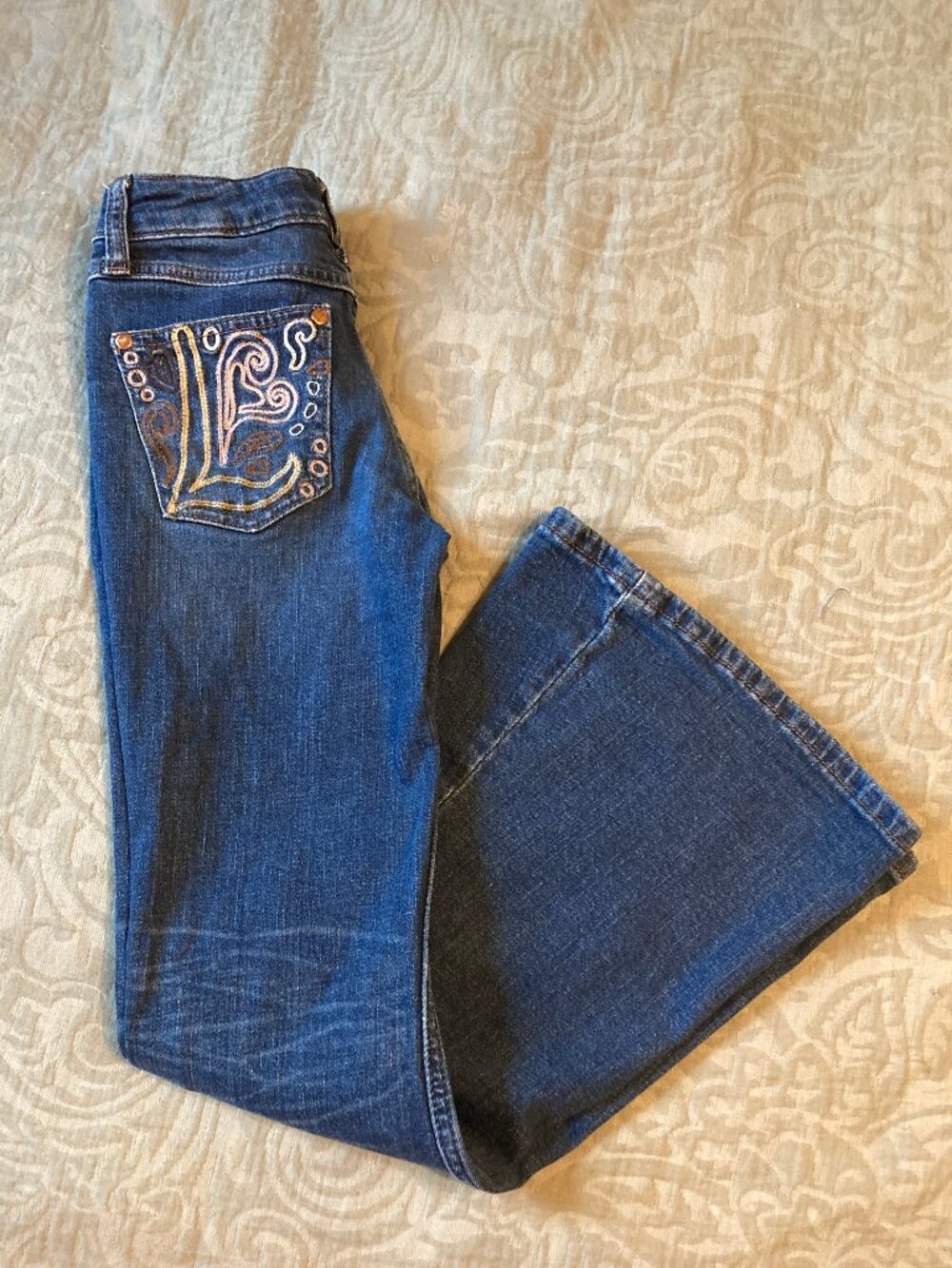 Wrangler Lainey Wilson Girls Bel Bottom Western Jeans Size 10 Slim NWOT!